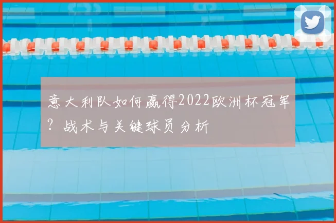 意大利队如何赢得2022欧洲杯冠军？战术与关键球员分析